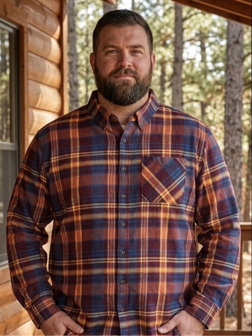 Magellan Classic Fit Long Sleeve Flannel Size 2XL